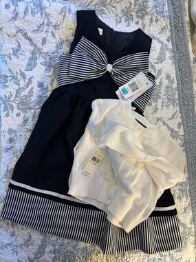 Girls Bonnie Jean Dress & Matching Sweater- NWT
